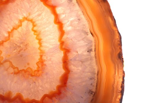 very nice orange and white agate texture 