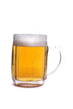 traditional czech beer isolated on the white background