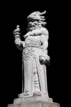 radegast statue - the symbol of beskydy mountains