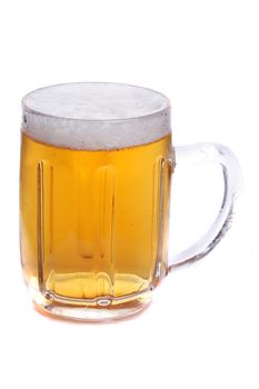 fresh beer  isolated on the white background