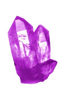 very nice amethyst isolated on the white background