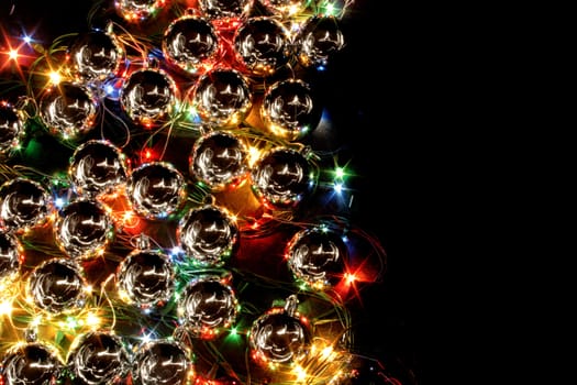 xmas background from the lights in the night