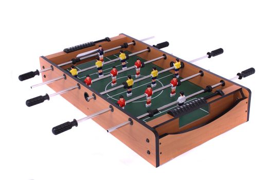  table soccer with players isolated on the white background