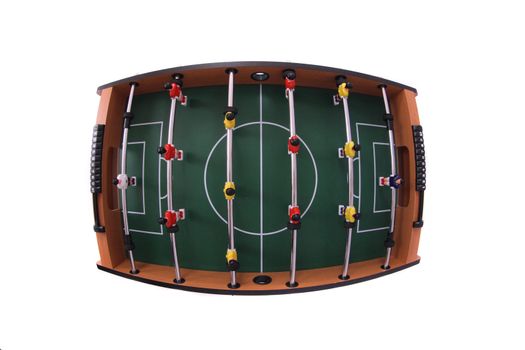  table soccer with players isolated on the white background