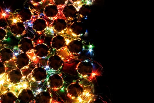 xmas background from the lights in the night