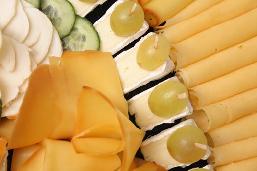 healthly cheese background with fruits and vegetable
