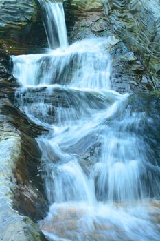very nice blue water from natural waterfall