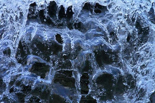 blue water texture on the black background