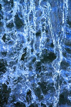 blue water texture on the black background
