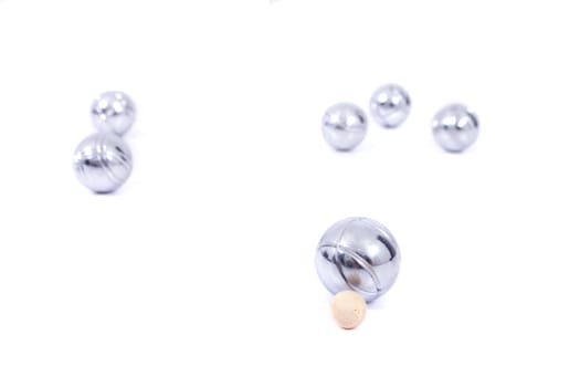petanque bowls isolated on the white background