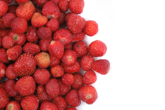 nice red strawberries on the white background