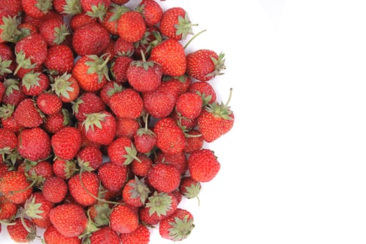 nice red strawberries on the white background