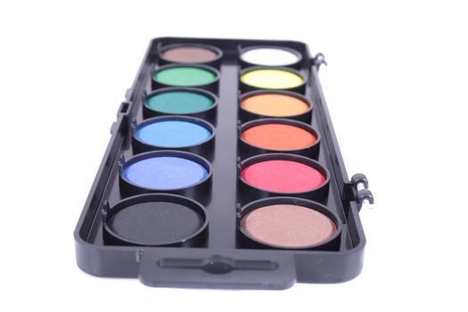 watercolors in black isolated on the white background
