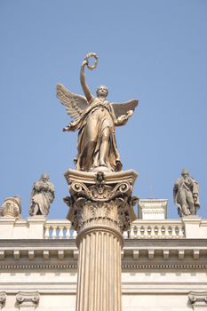 rudolfinum statue in the capital of the Czech republic