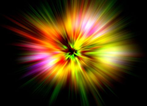 color explosion background generated by the computer 