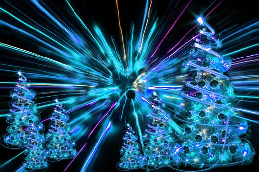 nice christmas background from the color lights
