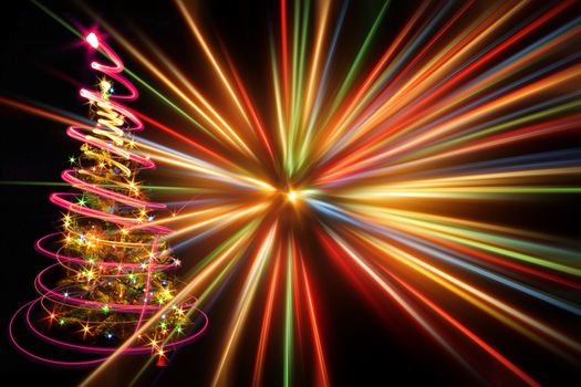 nice christmas background from the color lights