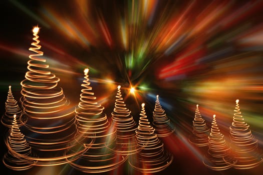 nice christmas background from the color lights