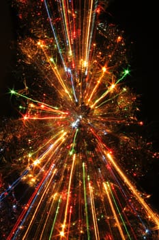 nice christmas color lights as holiday background