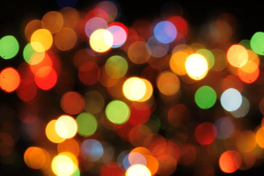 nice christmas color lights as holiday background