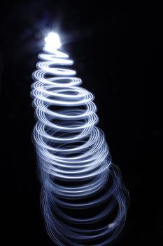 christmas tree isolated on the black background