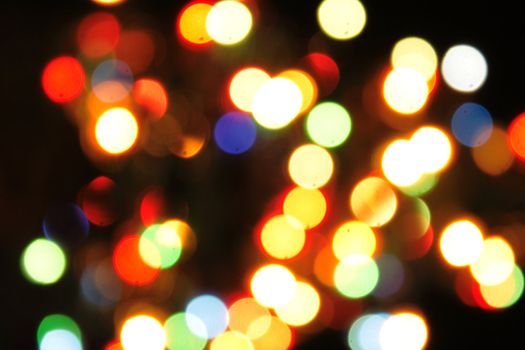 xmas atmosphere from the color lights as background