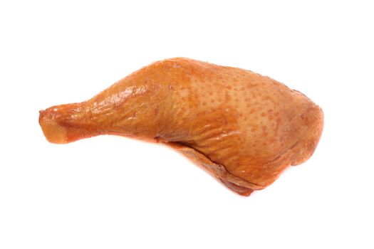 chicken leg isolated on the white background