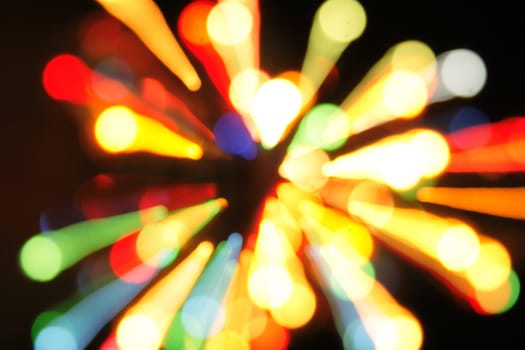 xmas atmosphere from the color lights as background