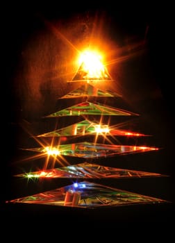 xmas atmosphere from the color lights as background