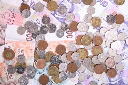 color czech money texture as finnancial background 
