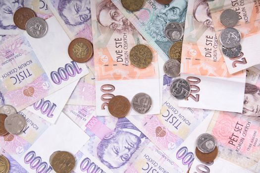 nice money background from the czech republic 