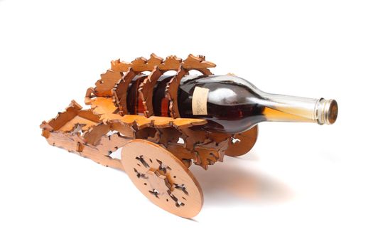 old whiskey cannon on the white background 