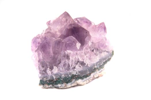 nice czech amethyst on the white background 