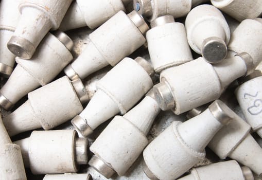 very old electrical fuse background used in czech republic