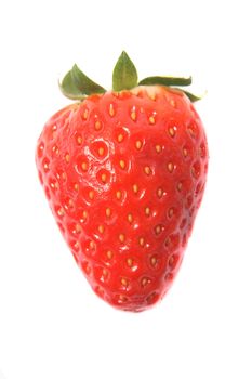red strawberry isolated on the white background