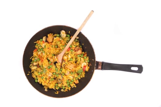 frech china food on the white background