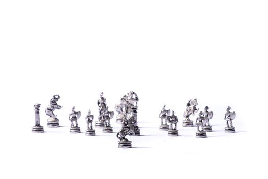 very nice chess figures on the white background