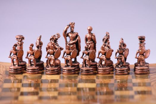 very nice chess on the grey background