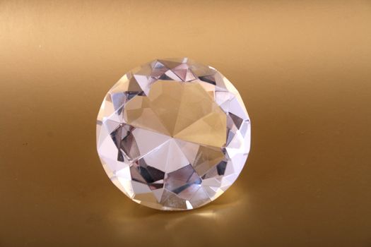 nice diamond on the golden background 