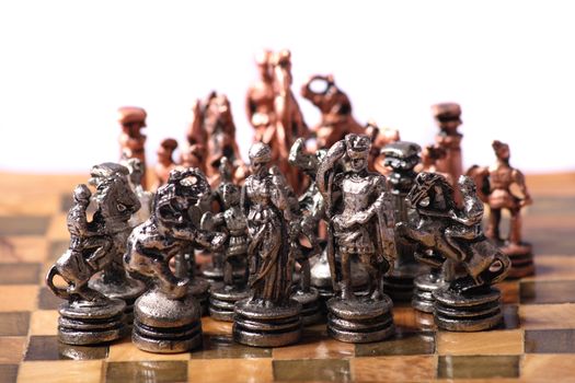 very nice chess on the white background
