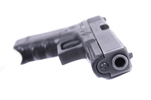 hand gun isolated on the white background