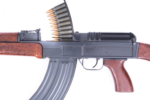 automatic gun isolated on the white background