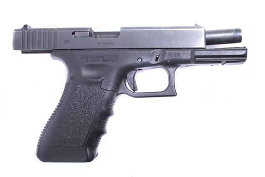 hand gun isolated on the white background