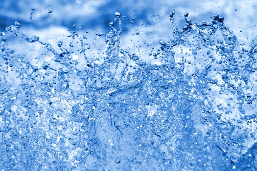 water from the wild river in the blue color