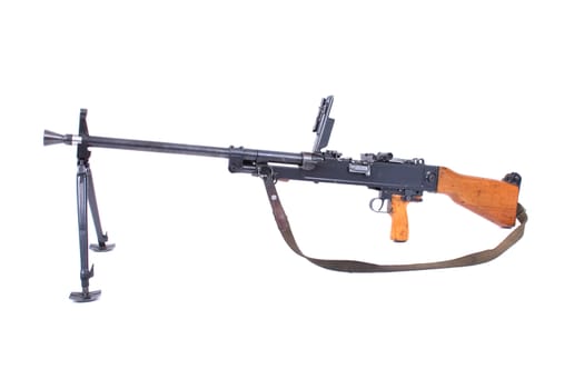 automatic gun isolated on the white background