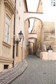 small street from the capital of czech republic (Prague)