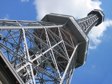 Petrin tower in the center of Prague 