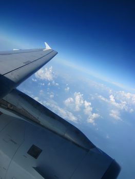 flyiing in the sky over the europe
