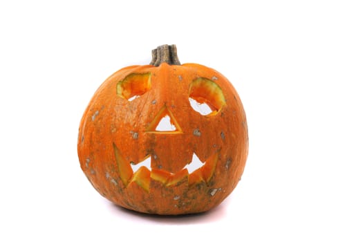 halloween decoration (pumpkin) isolated on the white background