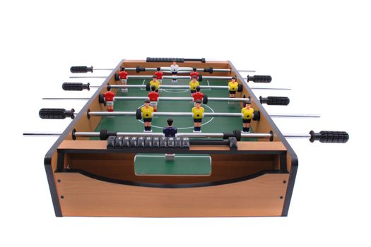table soccer isolated on the white background